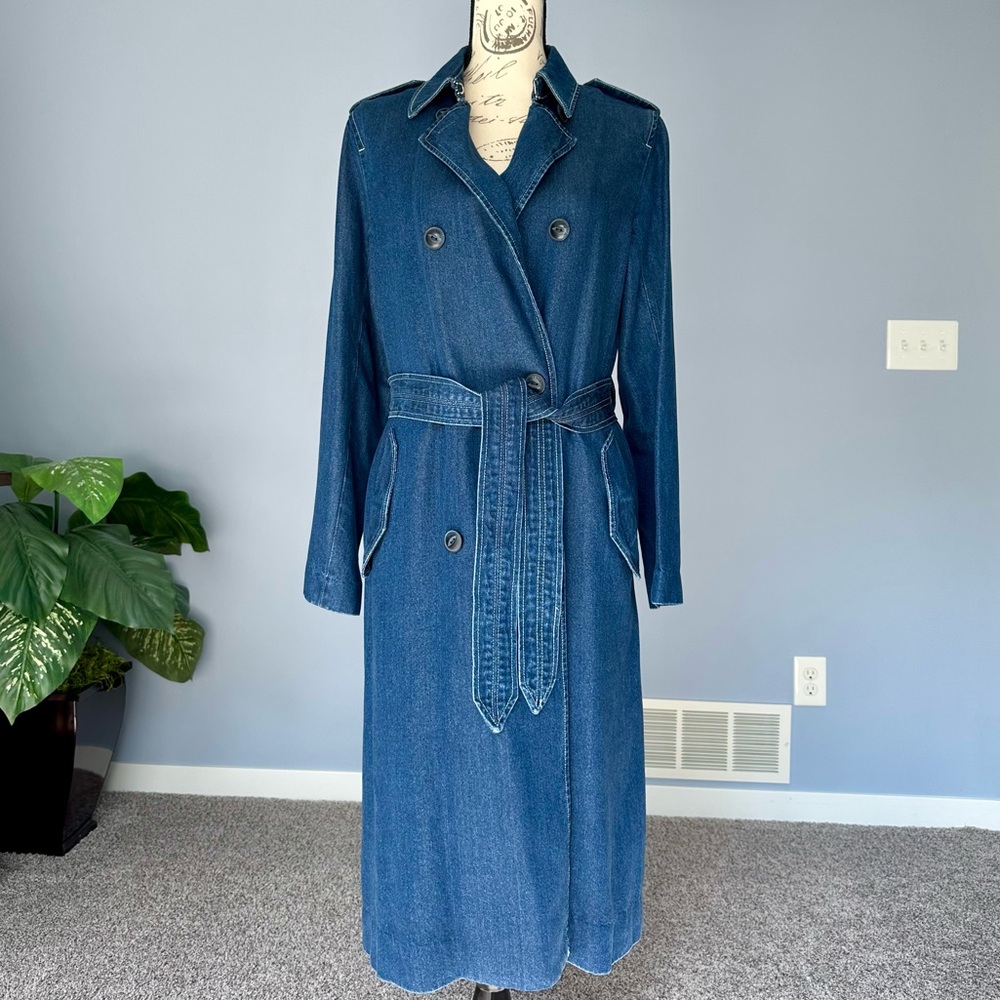 Rag & bone Denim long trench coat